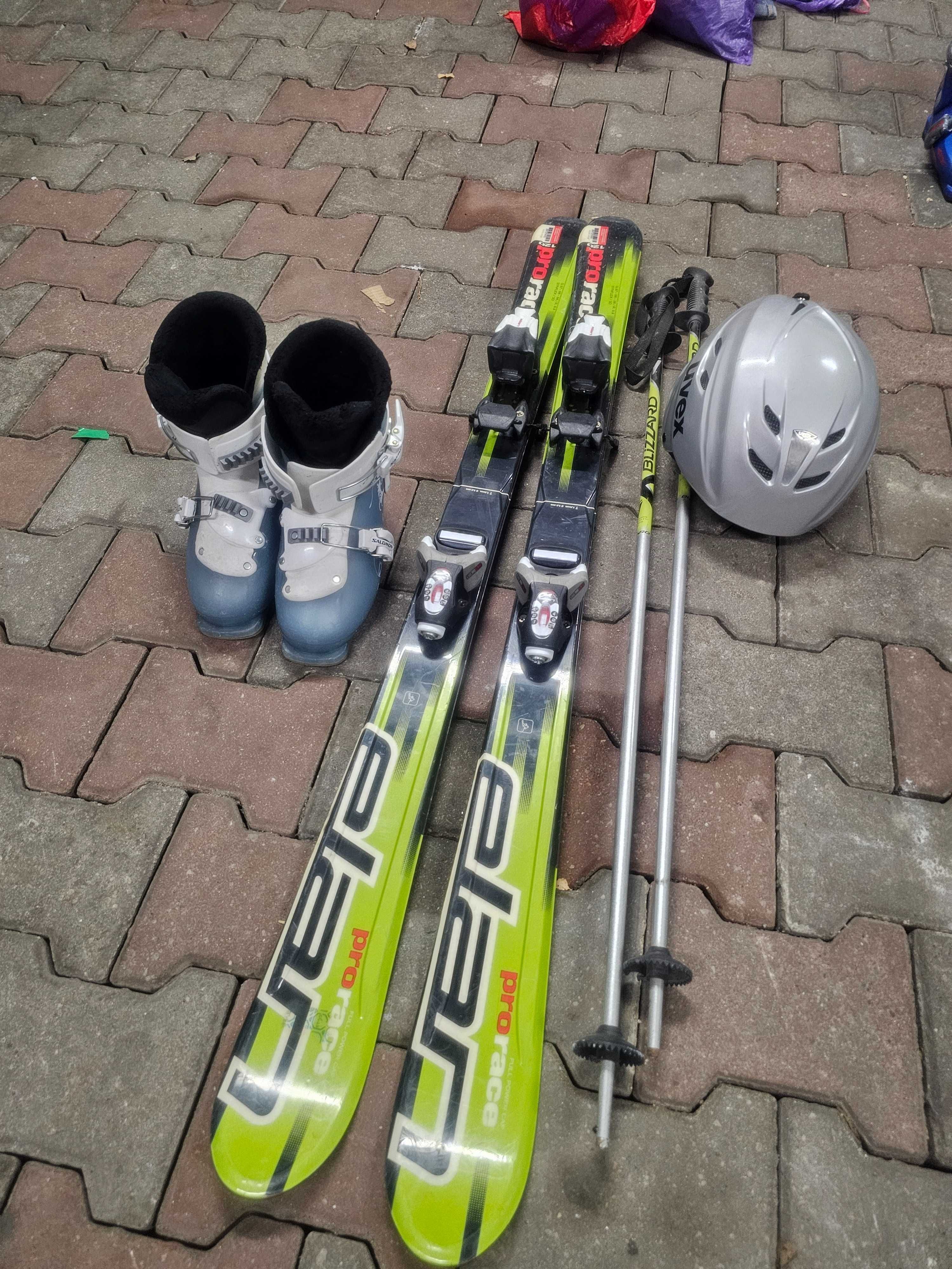 Narty Elan 120cm z kijkami oraz butami