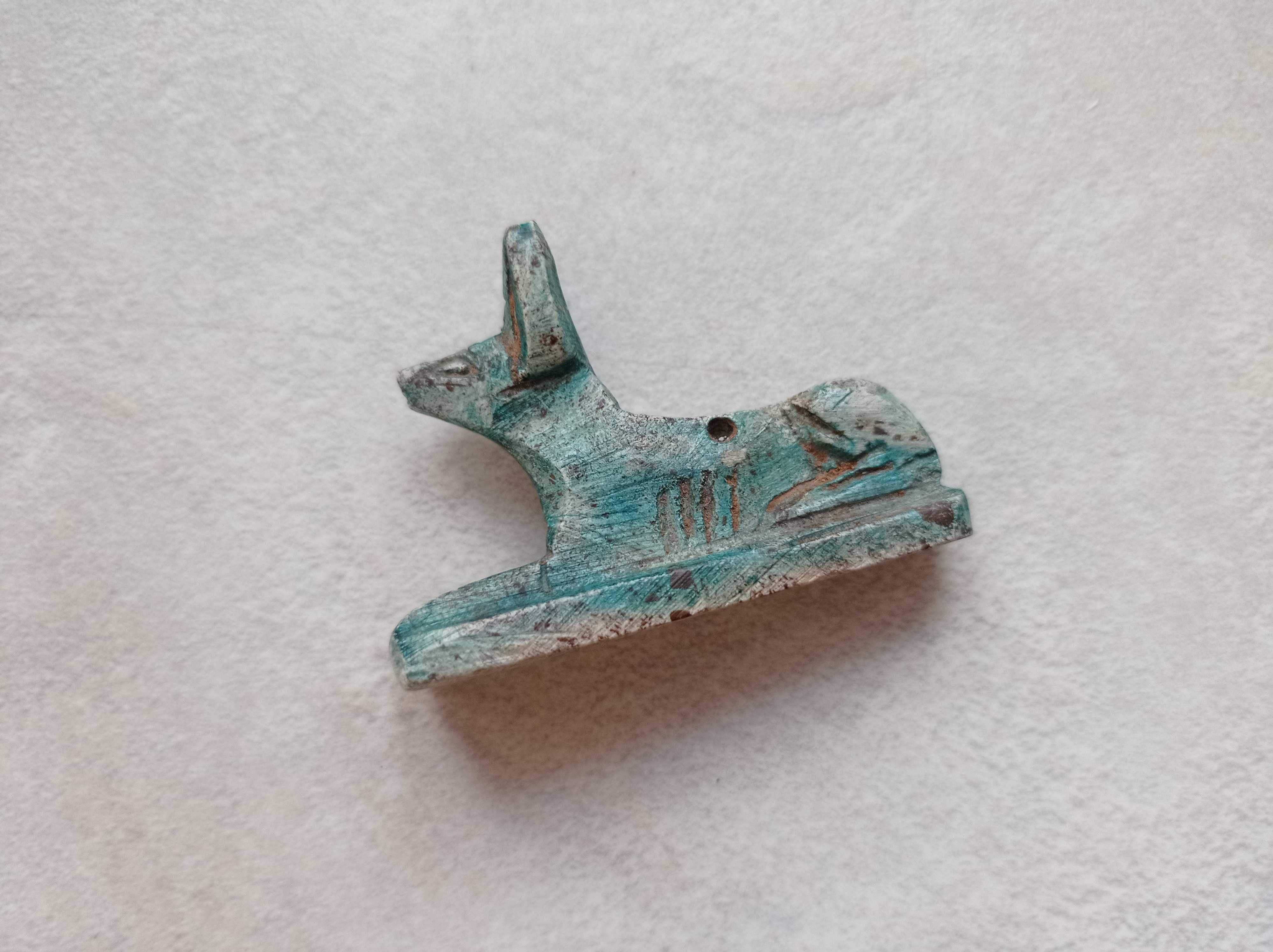 Amulet EGIPSKI uszebti - 1540r.p.n.e Anubis - CERTYFIKAT