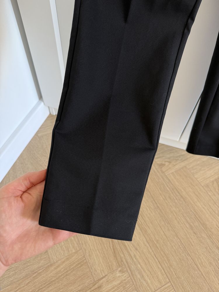 Czarne klasyczne eleganckie spodnie cygaretki prosta nogawka H&M 36 S