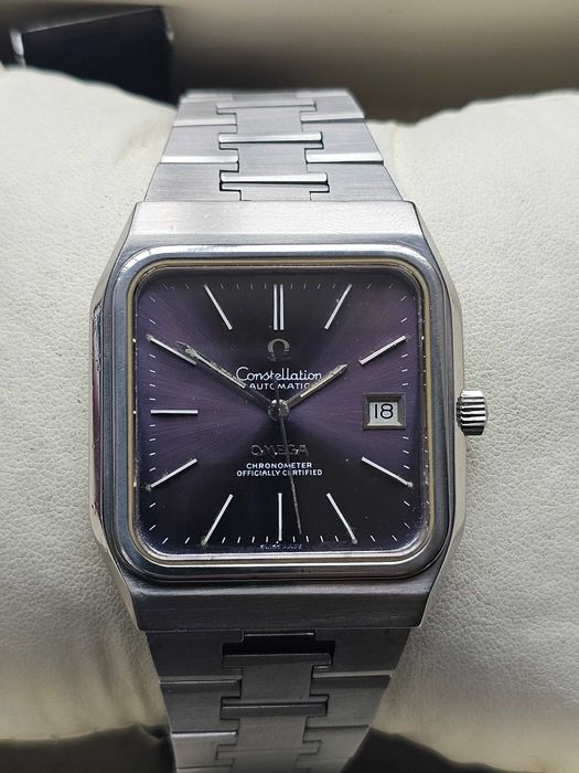 Omega Constellation Square Jumbo oryginalna Fioletowa tarcza!