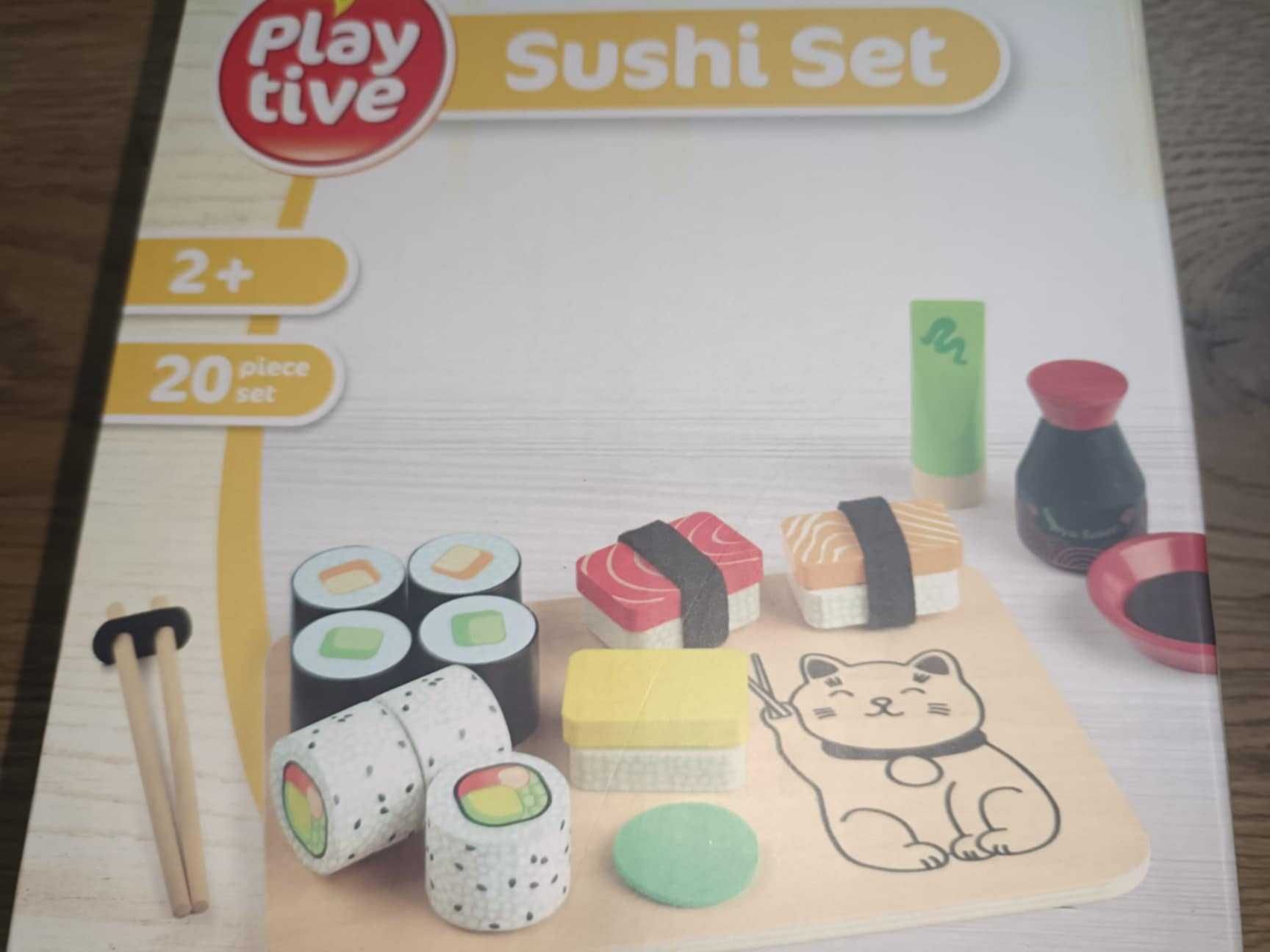 drewniany zestaw do sushi 20 elementów Playtive NOWY