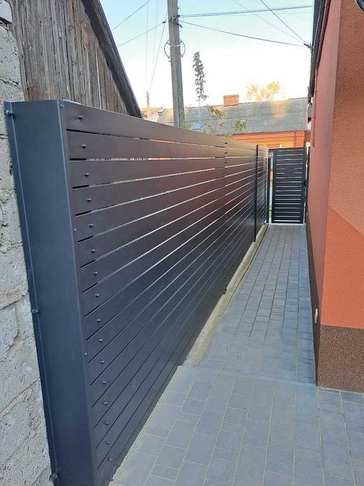 Nowoczesne ogrodzenie palisadowe różne wzory