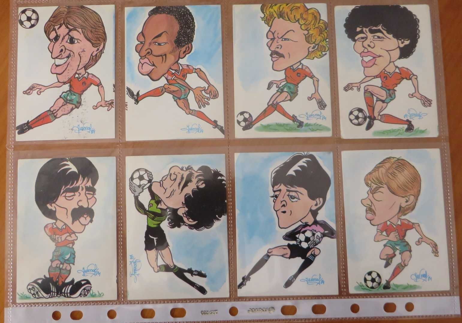 Calendários coleção, Futebol Caricaturas 1984