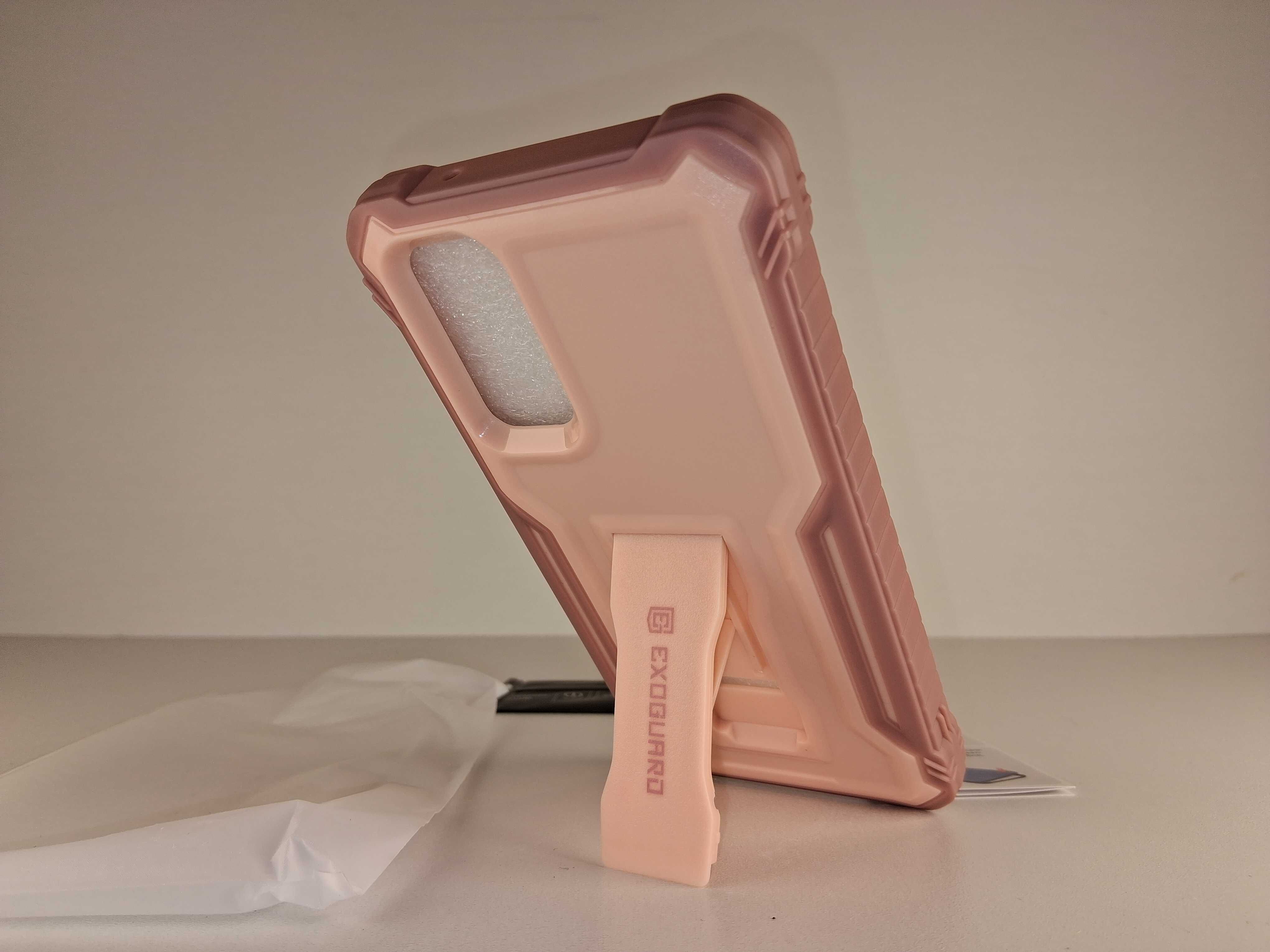 Y047 ExoGuard Case Samsung S20 FE Baby Pink Pancerny Stojak