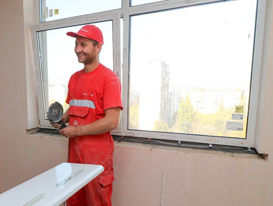 Подоконники Sauberg пластиковые. Новинка 2023 склад Киев, установка