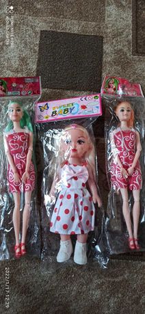 Куклы, Барби шарнирная, лот 3 шт.