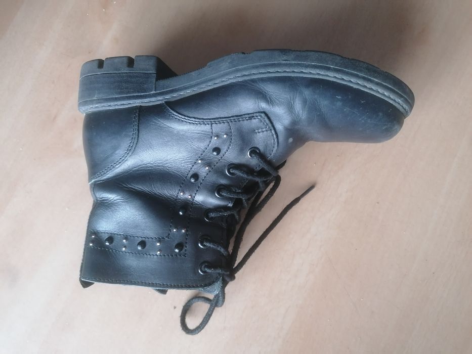 Traperki Lasocki skórzane stylowe r. 34, stan dobry