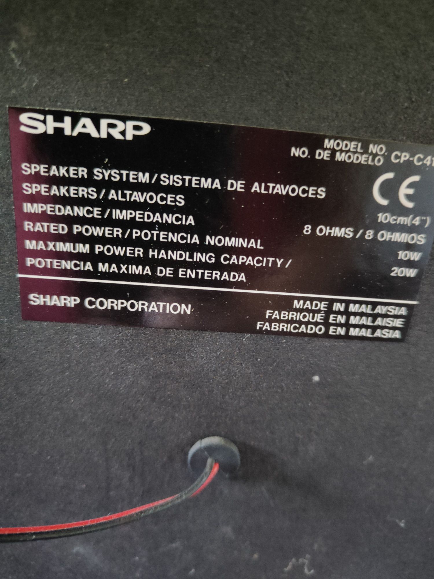 Głośniki Sharp 2szt głośnik nagłośnienie