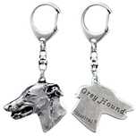 Greyhound brelok posrebrzany