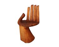 Drewniany fotel krzesło w kształcie dłoni 90 cm