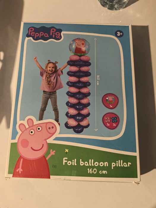 Świnka Peppa - słup z balonow