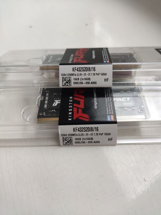 Оперативна пам’ять для ноутбука DDR4 2шт 2*16GB 3200MHz Kingston Fury