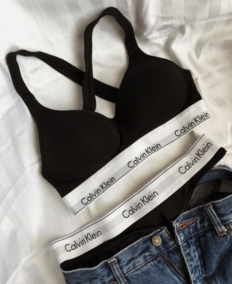 Женский комплект белья Calvin klein Push/up bralette modern cotton