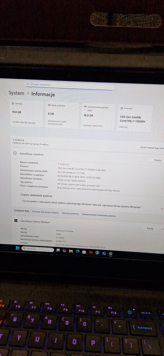 HP Omen 16 i7-13620H SSD 1000GB RTX 4060 8GB DLSS4 GDDR6 165Hz 16GBRAM