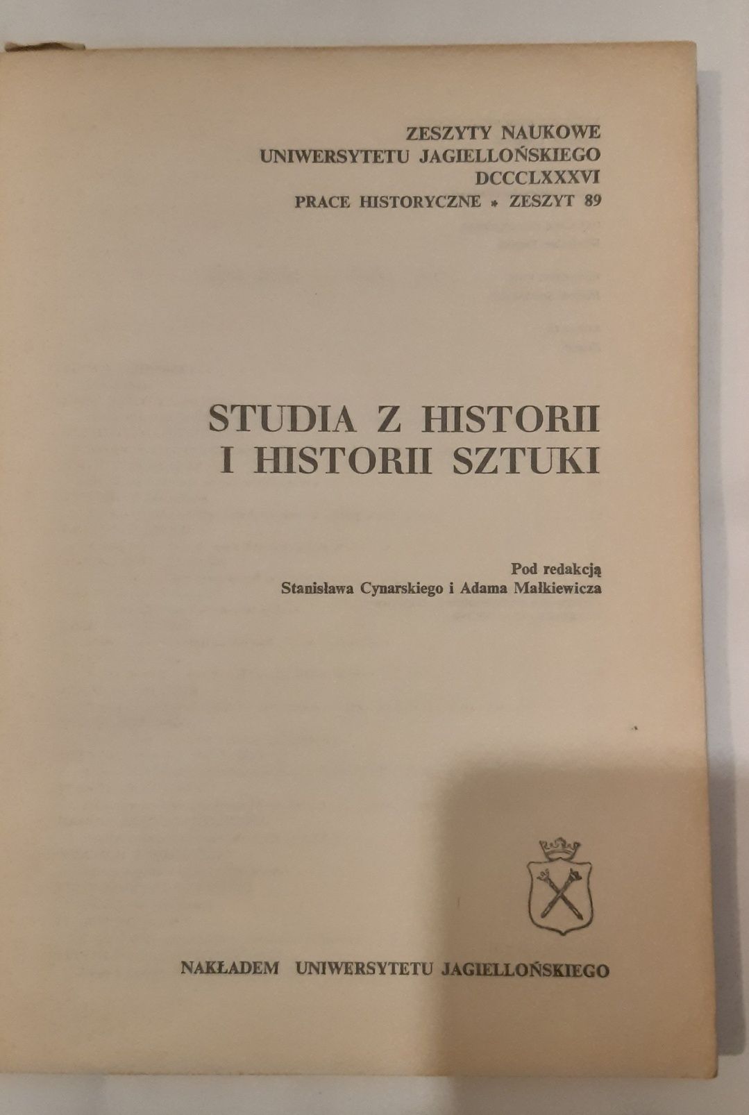 Studia z historii sztuki. Prace historyczne, z. 89