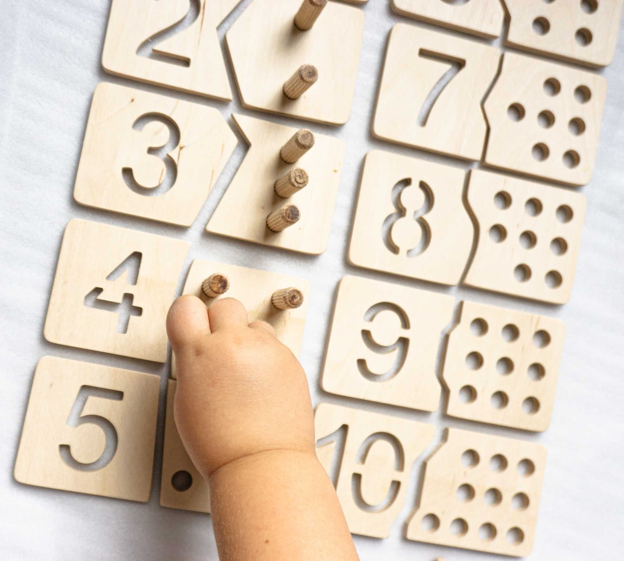 Układanka Montessori nauka liczenia cyfry