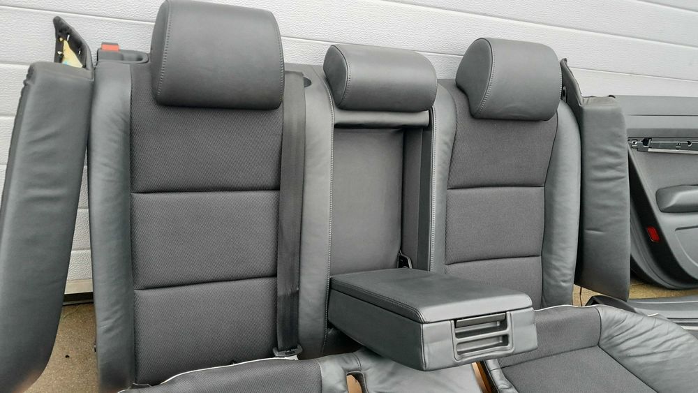 Czarne fotele półskóry S-line półskórzane wnętrze - AUDI A6 C6 / S6 C6