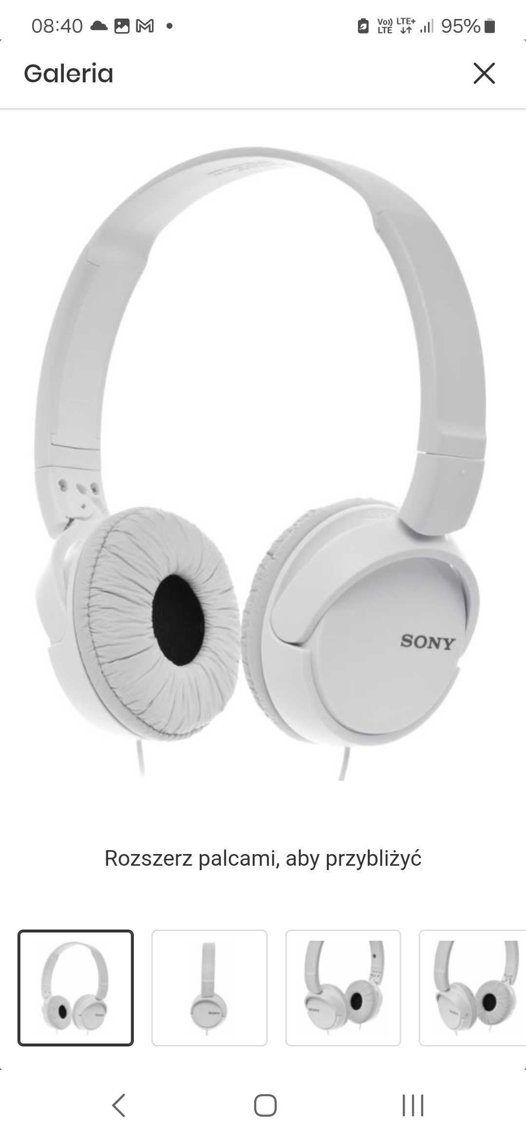 sluchawki przewodowe Sony MDR ZX 110 biale