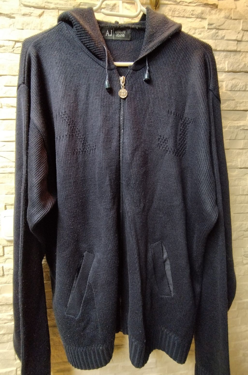 Sweter, bluza męska Armani Jeans XL/XXL granatowa, wełna