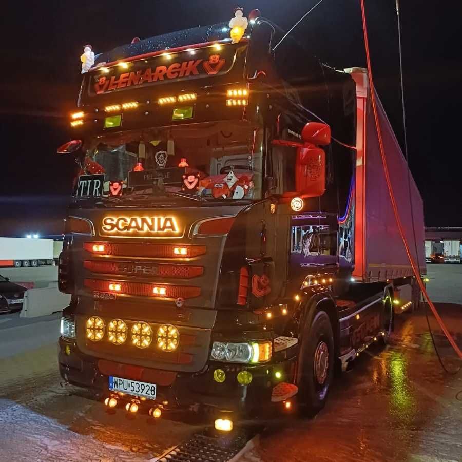 Podświetlany napis Logo led scania