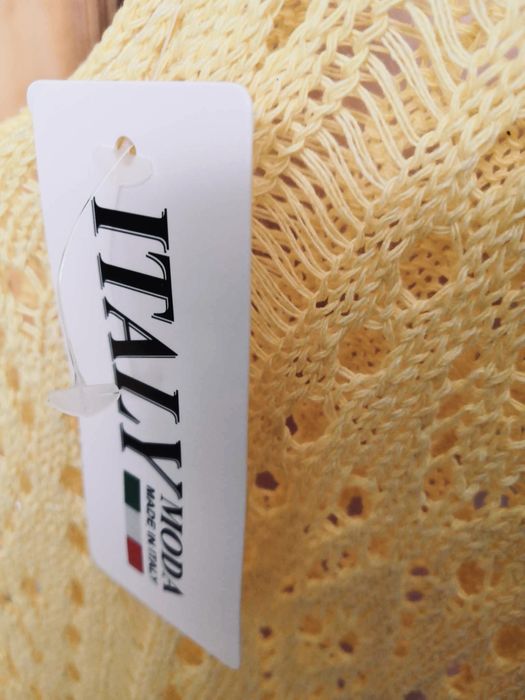 Narzutka sweterkowa ażurowa oversize koronkowa