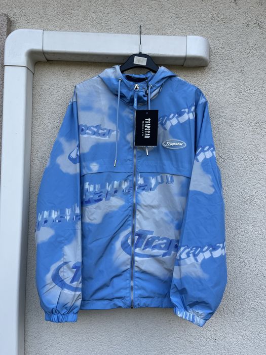 Kurtka lekka Trapstar rozpinana przejsciowa drip drill  babyblue