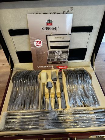Sztućce KingHoff KH 3520 walizka 72 elementy zestaw widelce łyżki noże