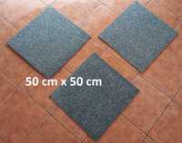 Wykładzina dywanowa szara płytka 50x50cm | antypoślizgowa | 28 zł/m²