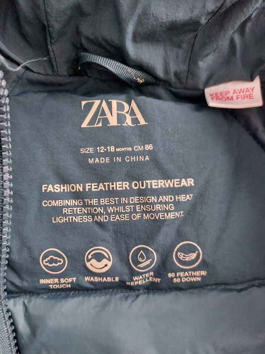 Kurtka puchowa Zara dziecięca 86