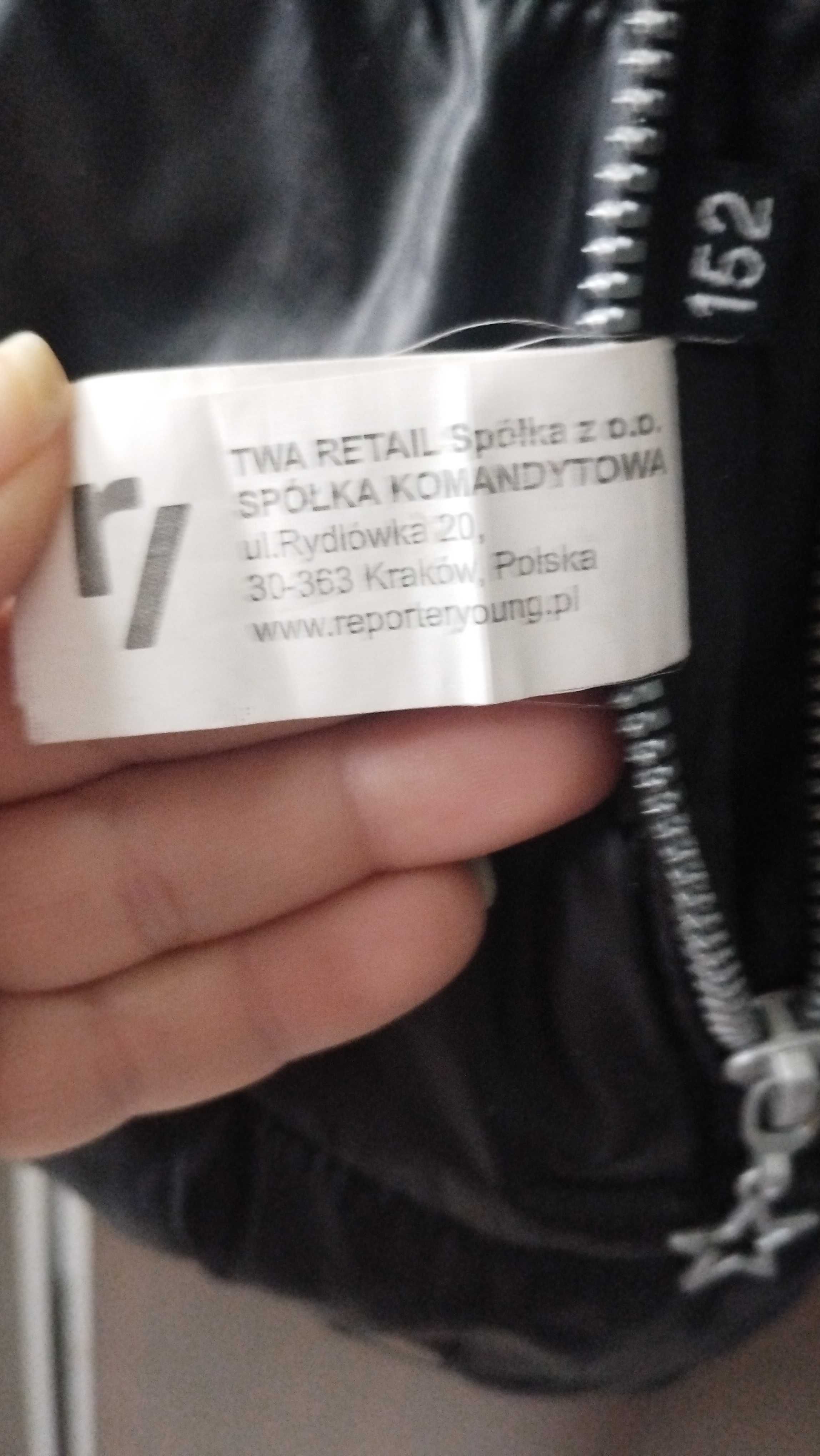 Dwustronna kurtka zimowa futerko czarne 152 Reporter