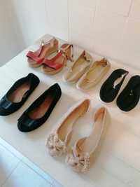 Conjunto Pack Lote de Sapatos Sandálias Sabrinas - Tamanho 36