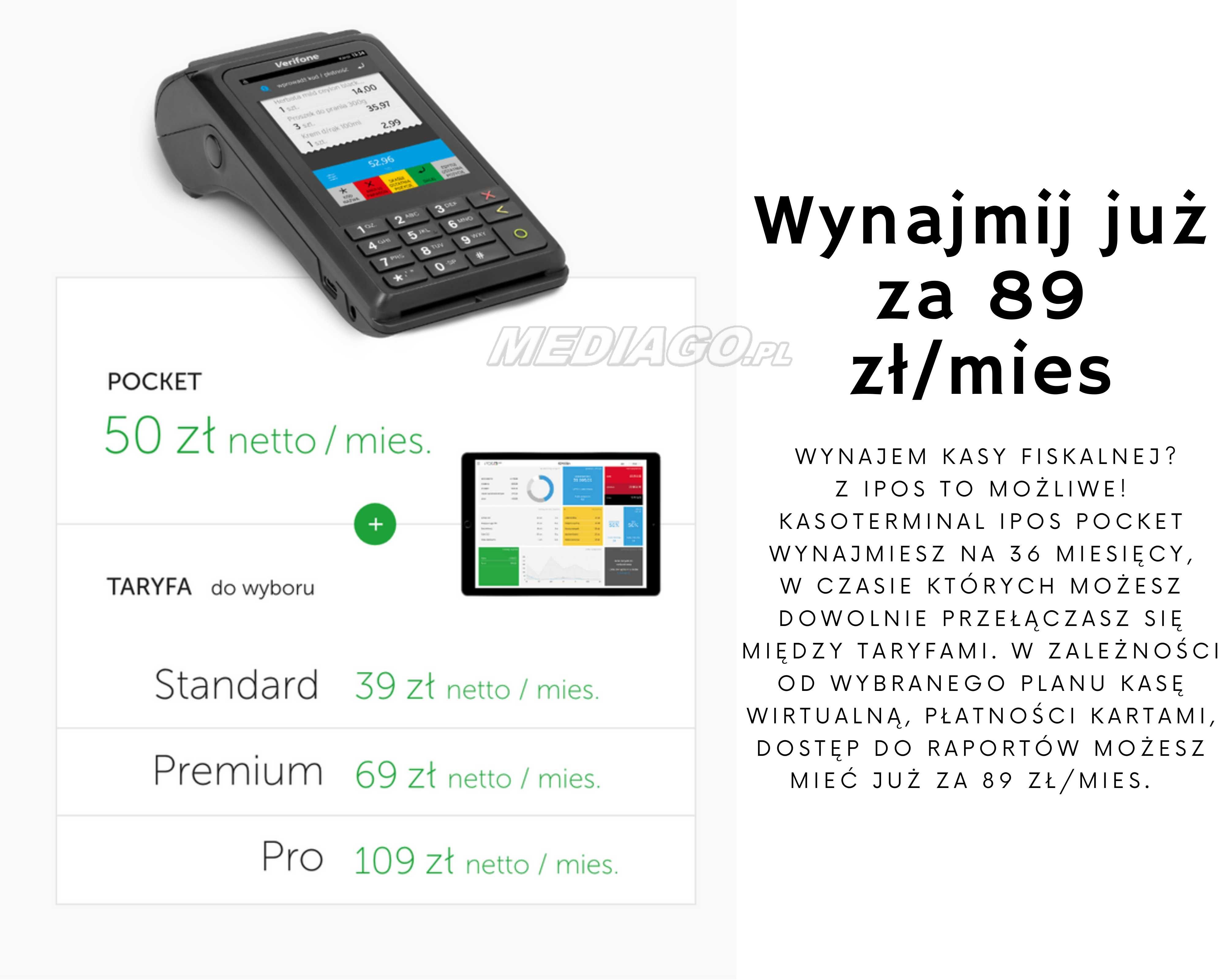 iPOS pocket mobilny kasoterminal fiskalna kasa wirtualna terminal