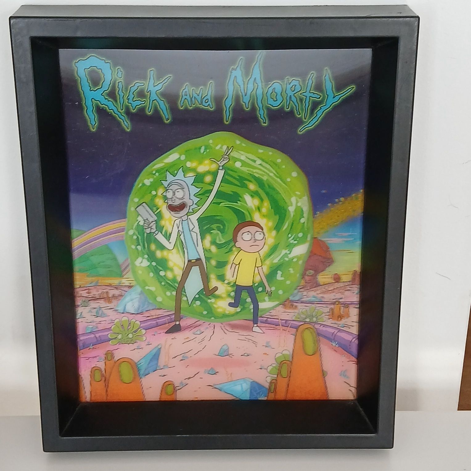 Rick and Morty . plakat z soczewkami 3D w ramce.