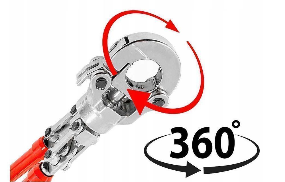 Mocna RĘCZNA ZACISKARKA do Rur z GŁOWICĄ 360° Nowa Gwarancja!
