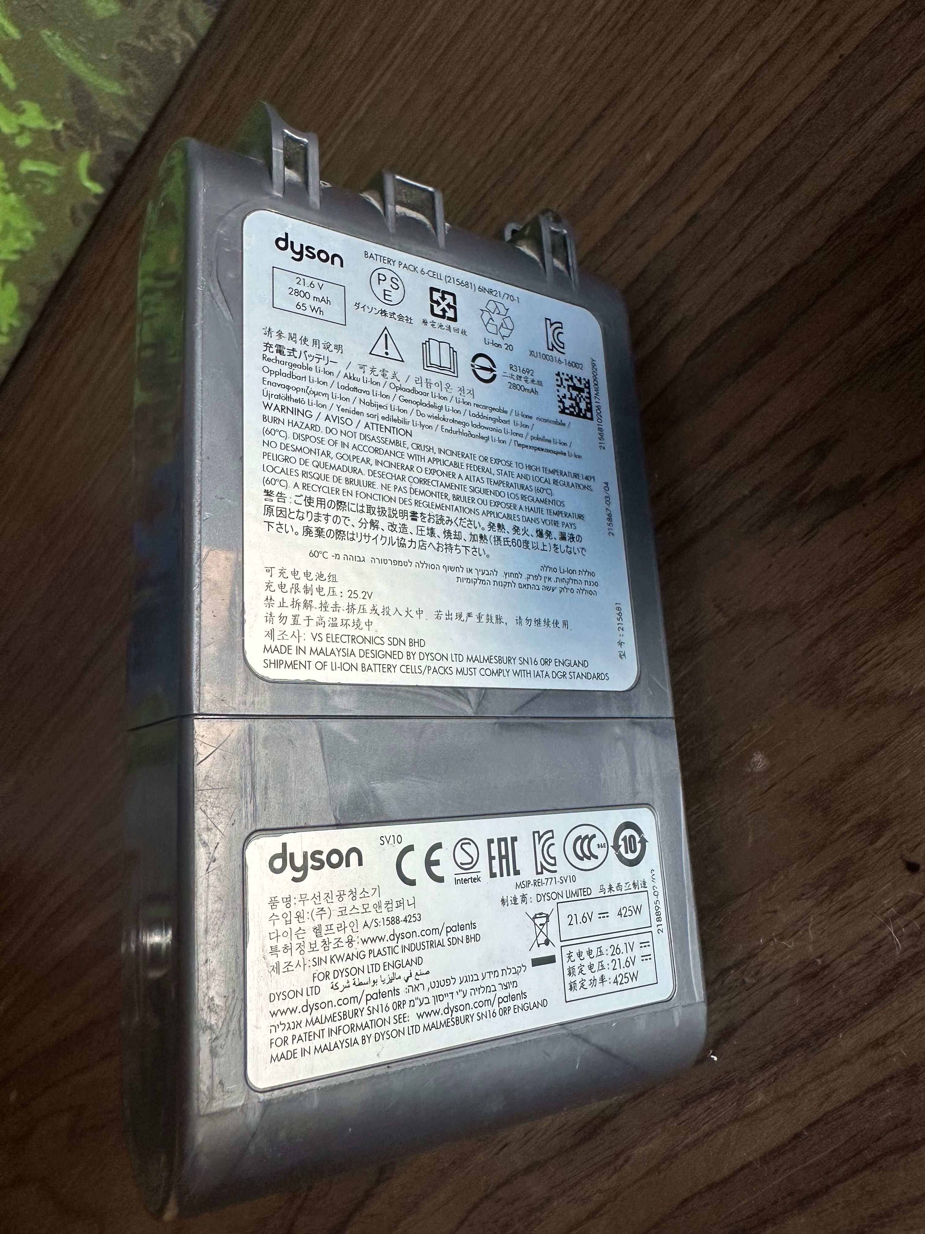 Dyson фильтр Батарея Аккумулятор для пылесоса V8 В7 в6 Оригинал Дайсон