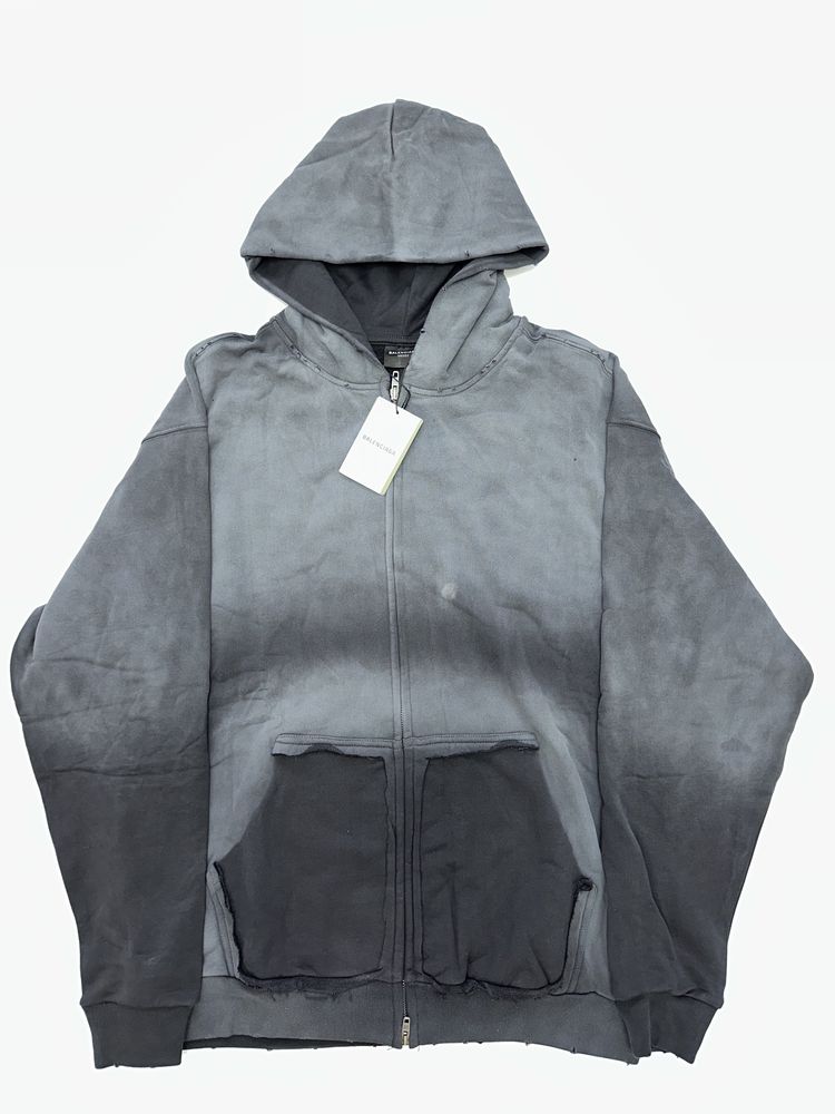 зип худи Balenciaga Washed scotch zip up vetements rick