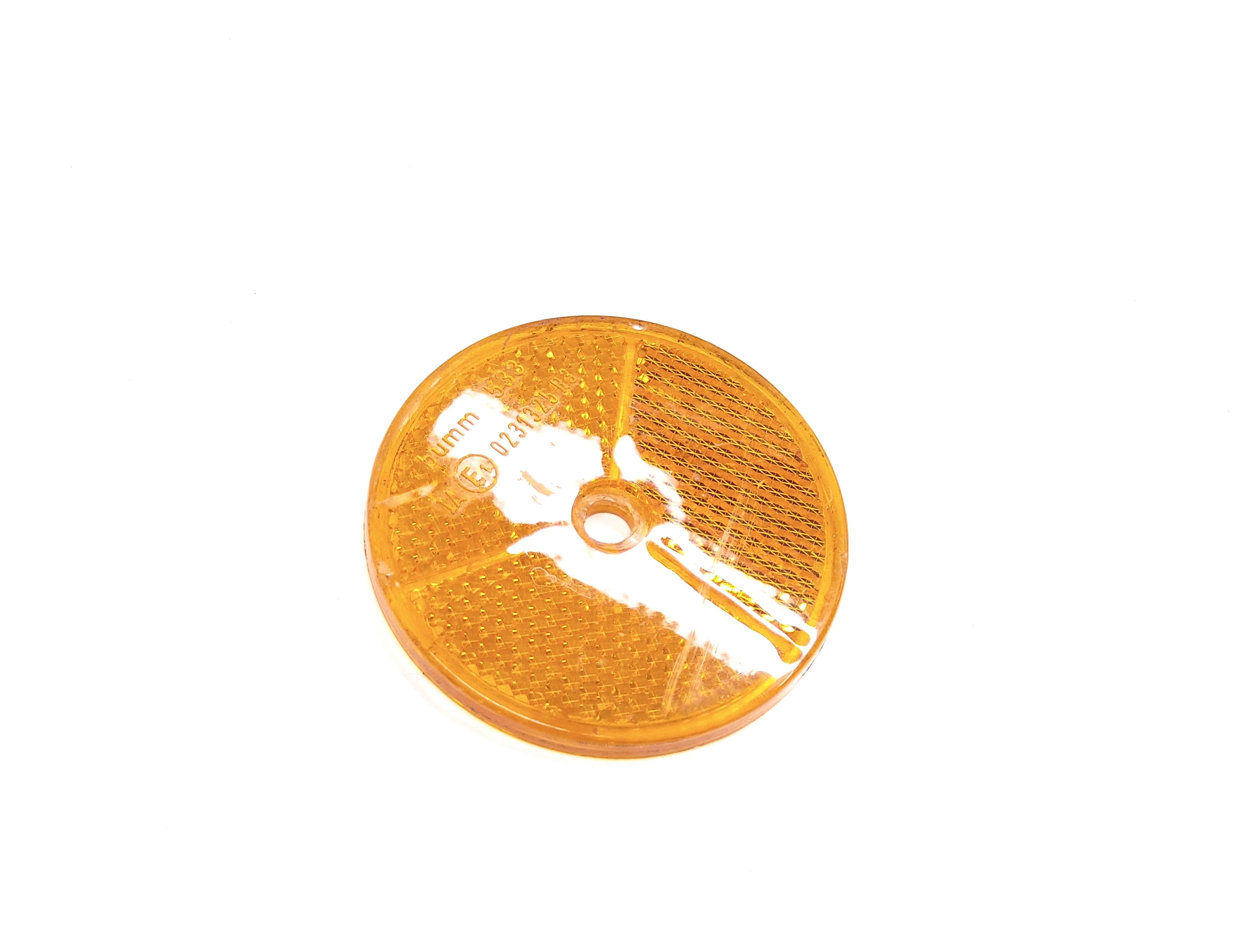 Odblask pomarańczowy przykręcany marki Bumm 533 okrągły 6 cm