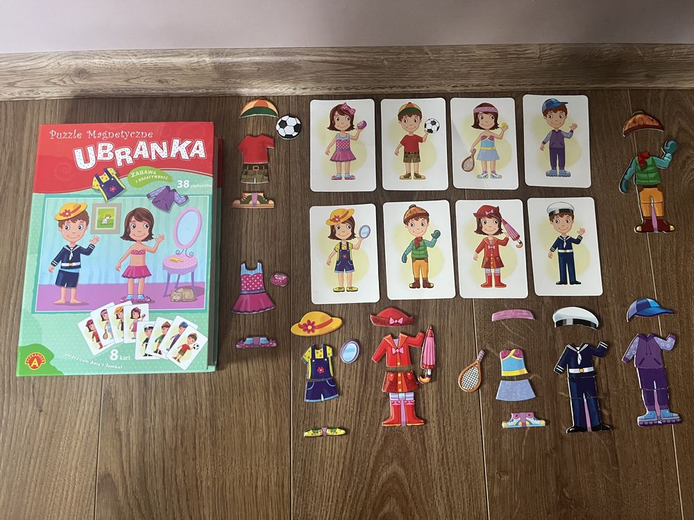 Gra Puzzle magnetyczne ALEXANDER – ubranka dla Ani i Tomka