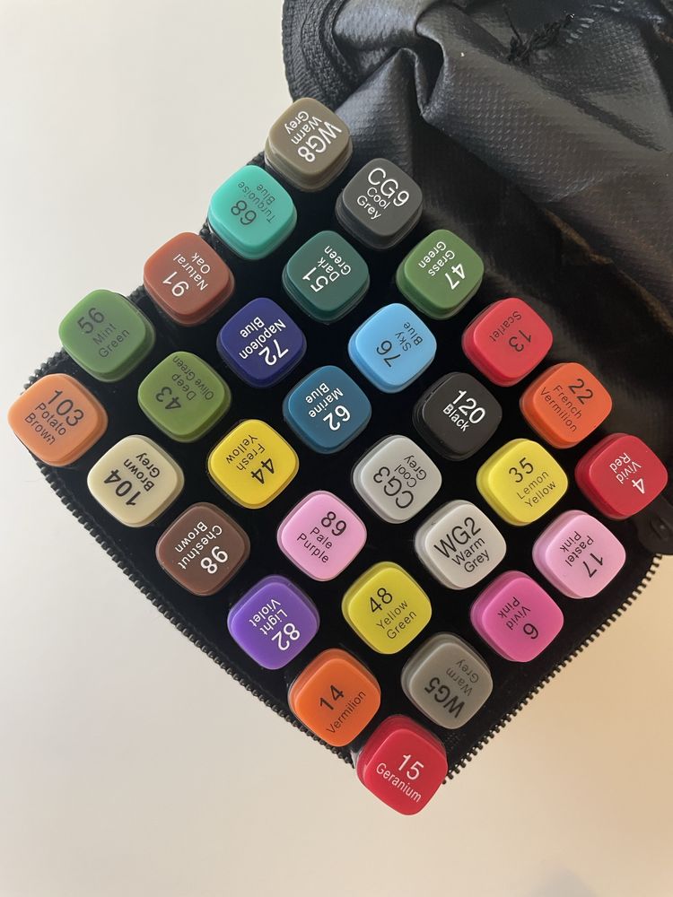 Conjunto de 30 Canetas / Markers de álcool para colorir
