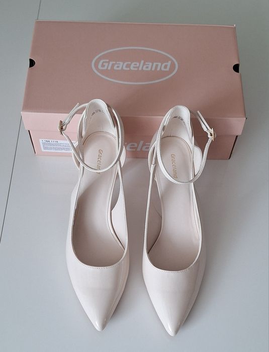 Beżowe Szpilki Graceland 41 Nowe