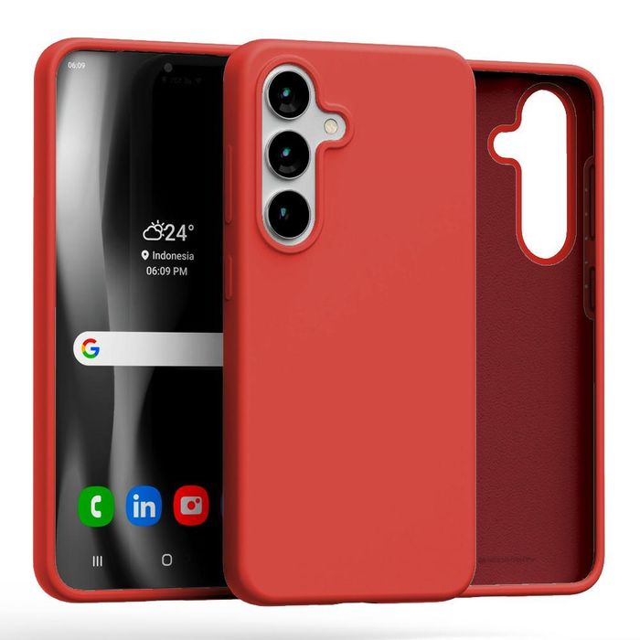 Etui do Galaxy S25 Mercury Silicone Case Obudowa czerwone