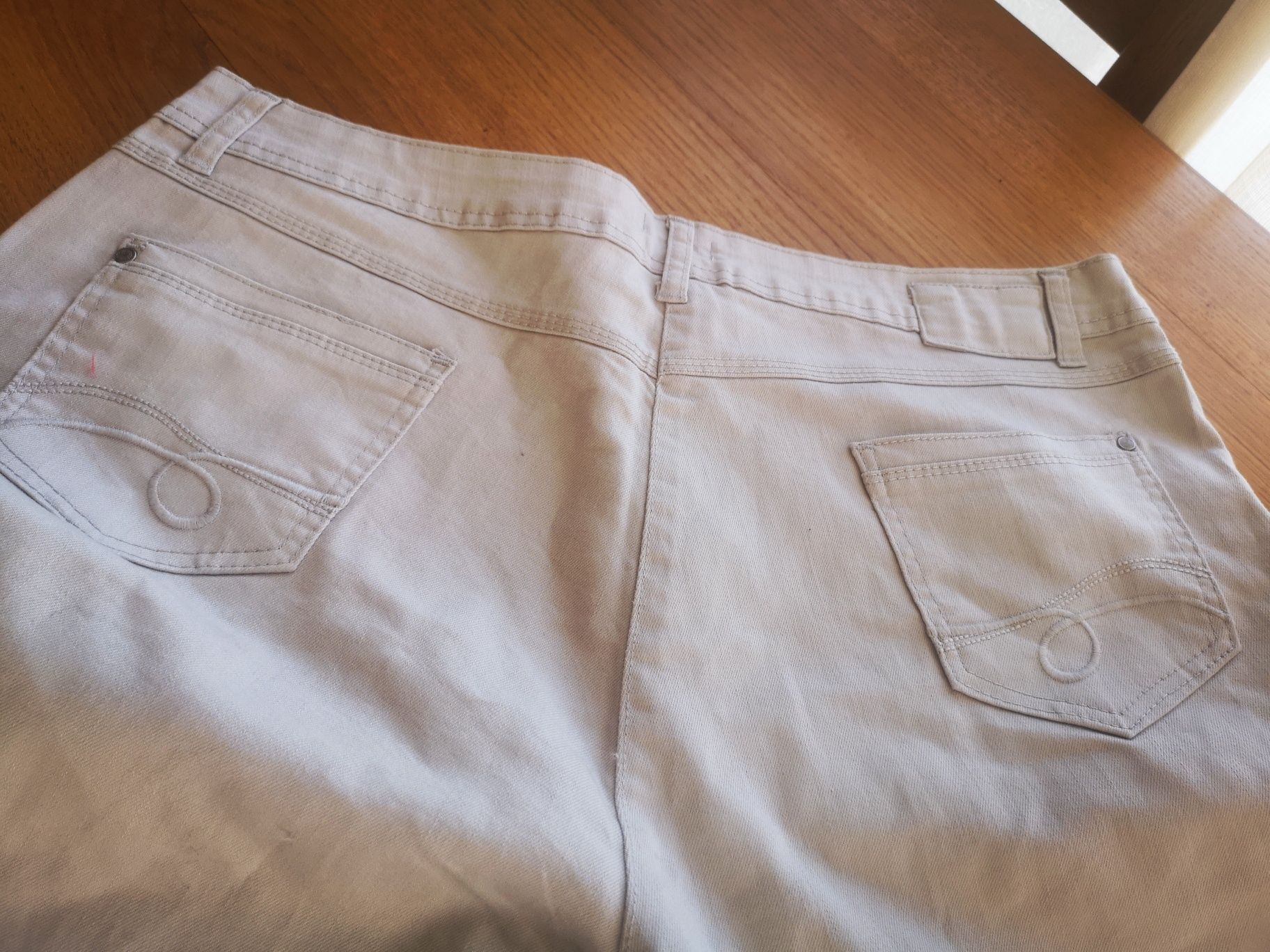 Spodnie Bonita damskie szare markowe porządne duży rozmiar 48 XXXXL 4X