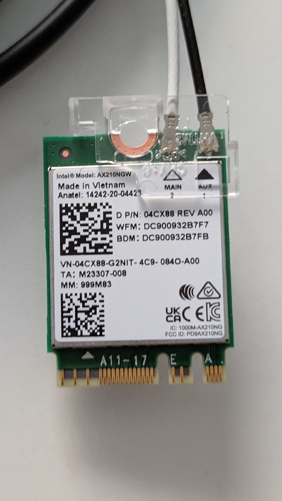 Karta Intel AX210NGW zestaw
