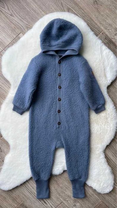 Mikk-line niebieski kombinezon merino rozmiar 80