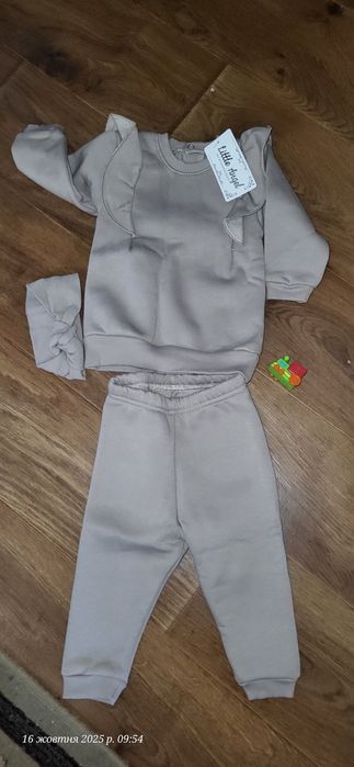 Теплий новий дитячий костюм на байці 74р