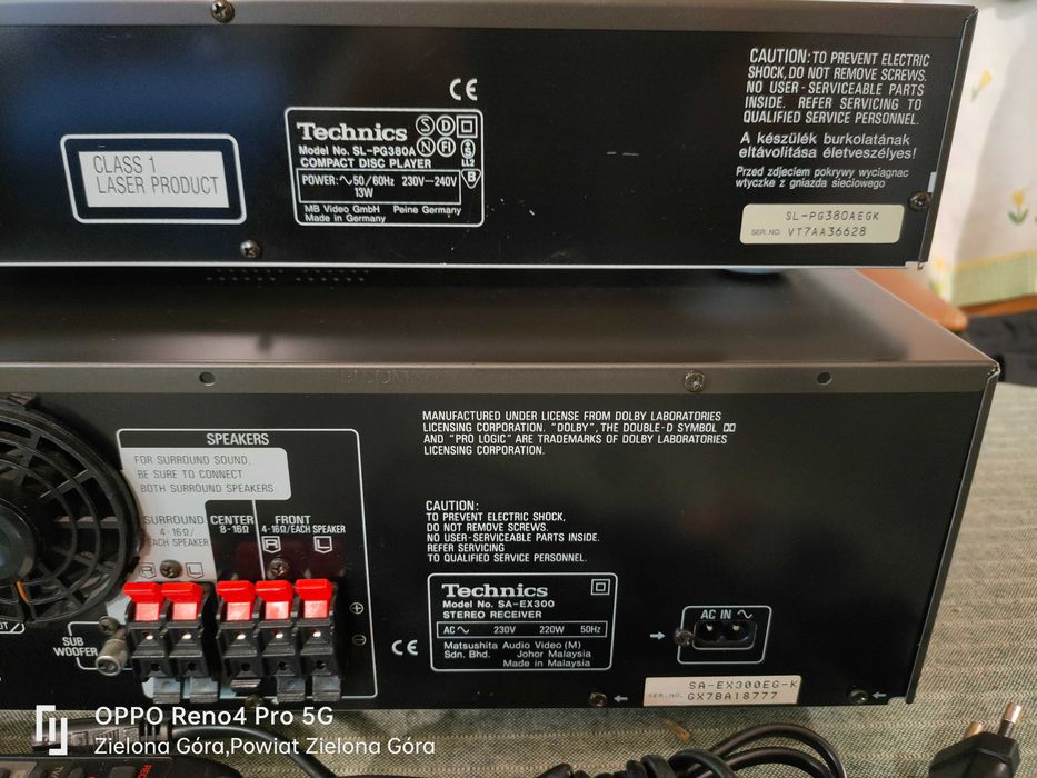 TECHNICS 100% Sprawny Amplituner SA-EX300 +  CD Player SL-PG380A Pilot