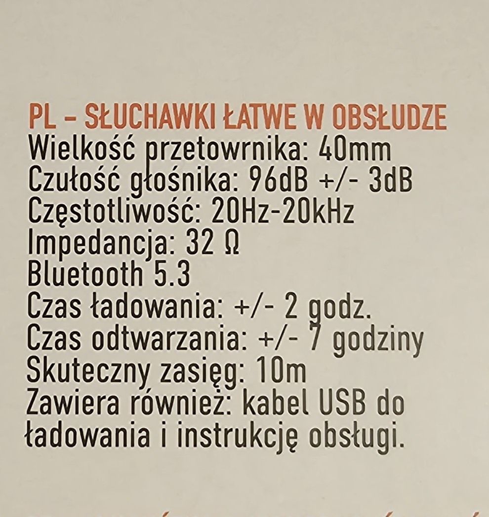 Słuchawki bezprzewodowe bluetooth  RH-900 Nowe na prezent!