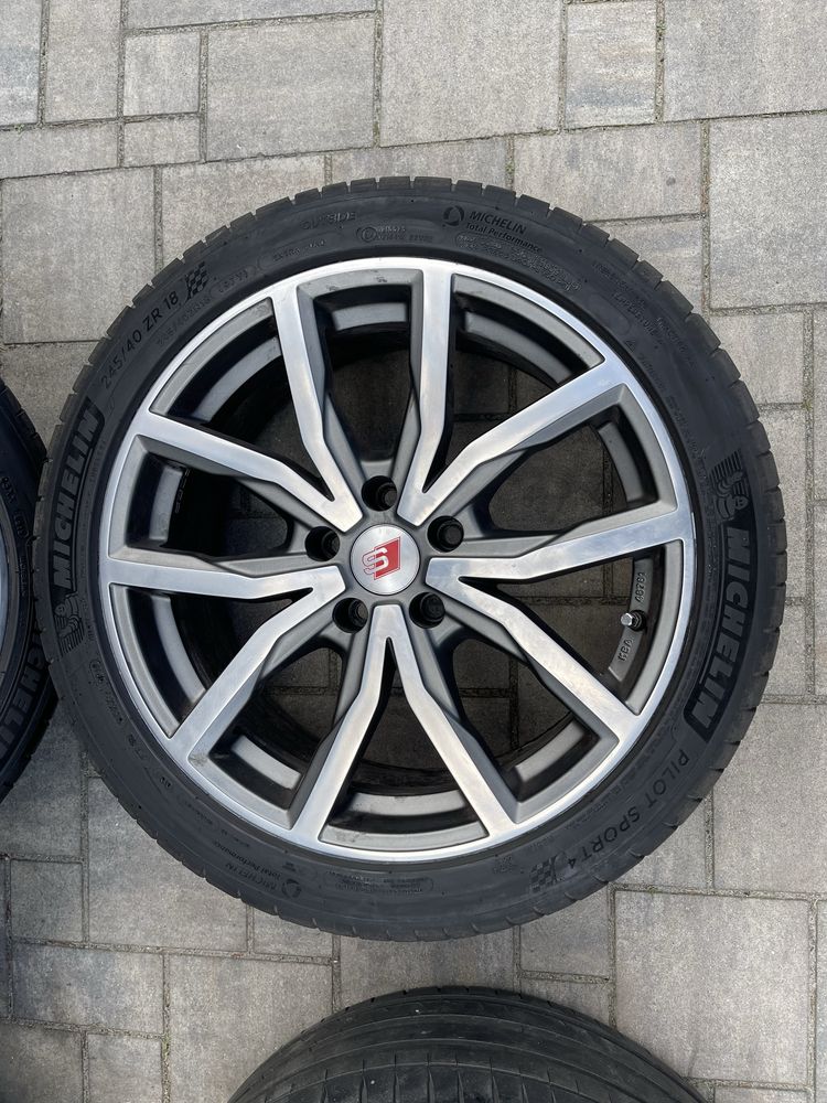 Alufelgi felgi koła  z oponami 18 5x112 Audi vw