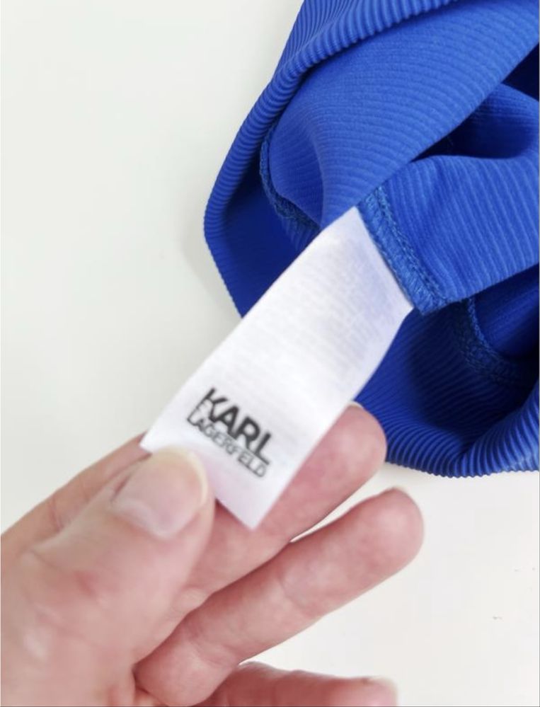 кроп топ Karl Lagerfeld Women’s Ribbed Bold Logo