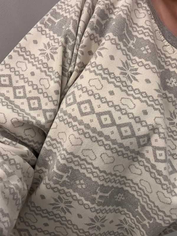 Terranova L 40 szara bluza ciepła z norweskim wzorem szara